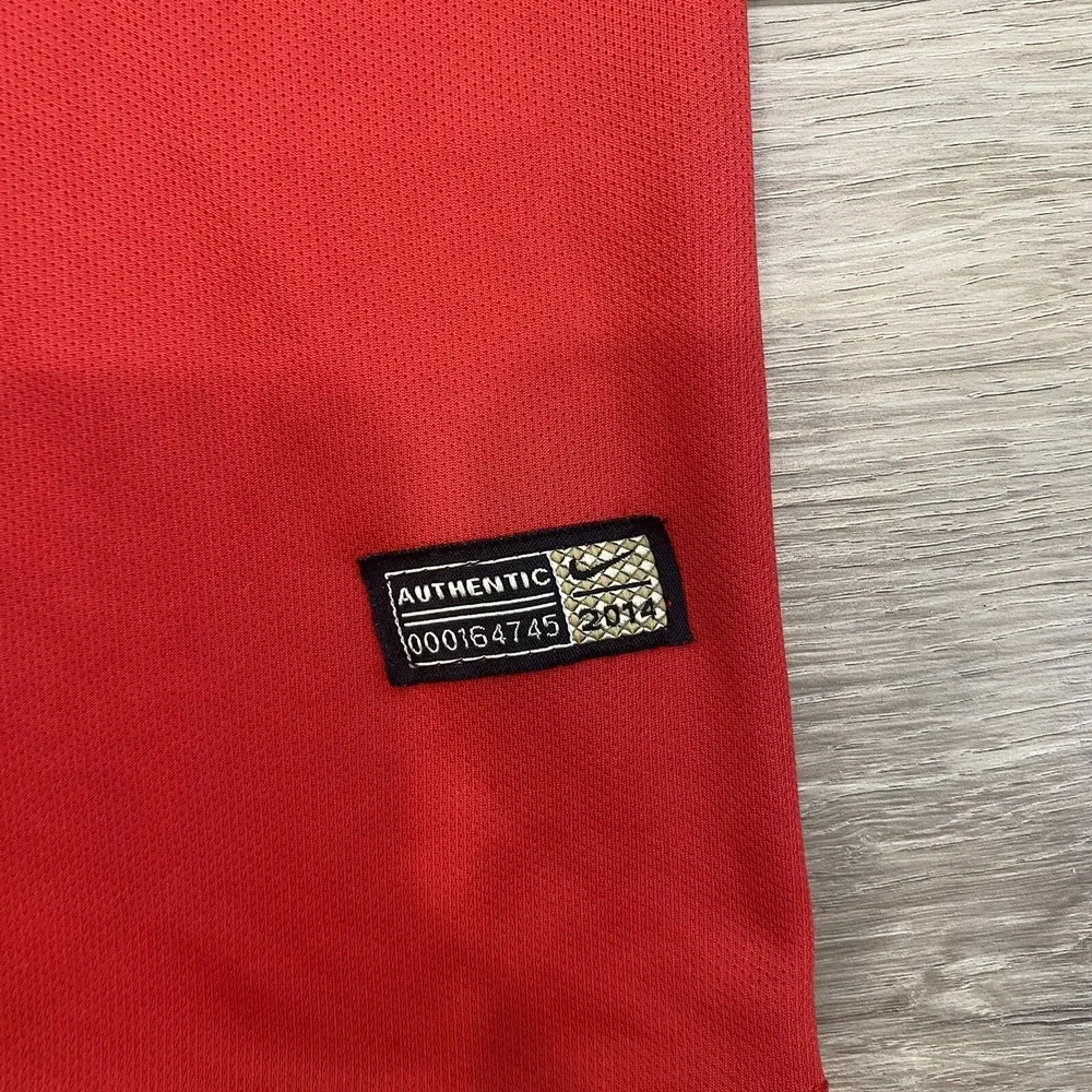Nike Manchester United 2014 Dri Fit Red Jersey Adult Size XL Futbol Soccer Shirt